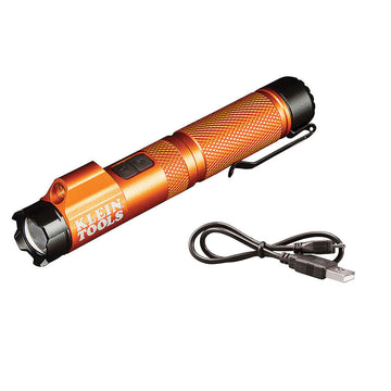 Klein 56040 Rechargeable Focus Flashlight with Laser, (High 350LM Low 125LM)