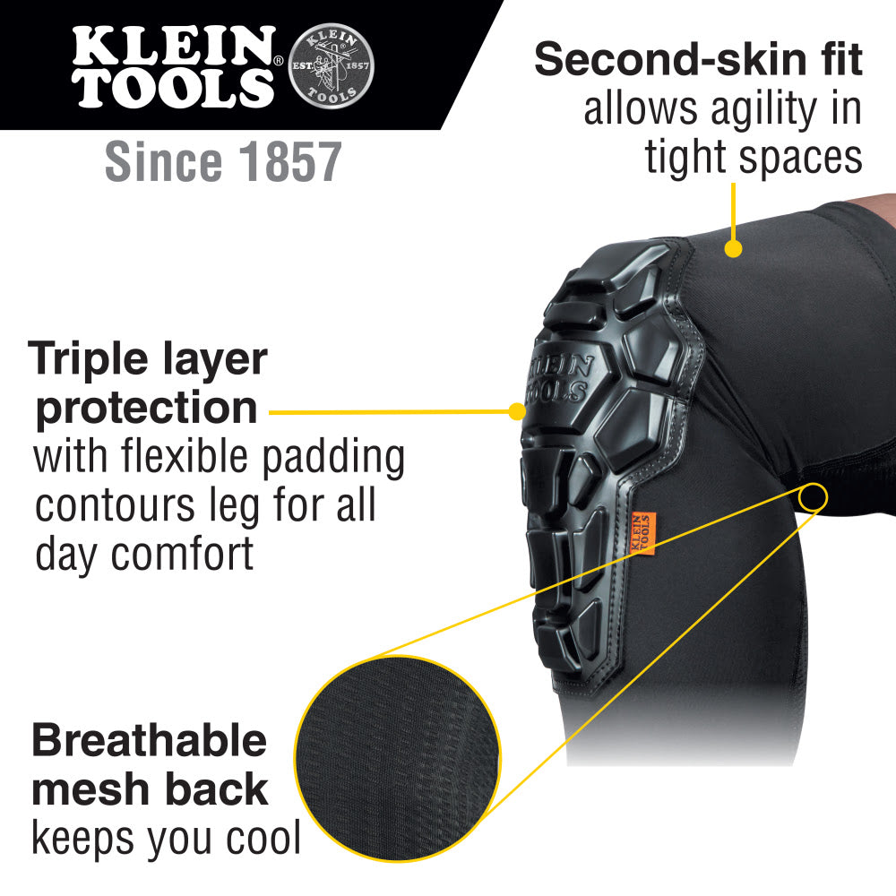 Klein 60615 Heavy Duty Knee Pad Sleeves, S/M
