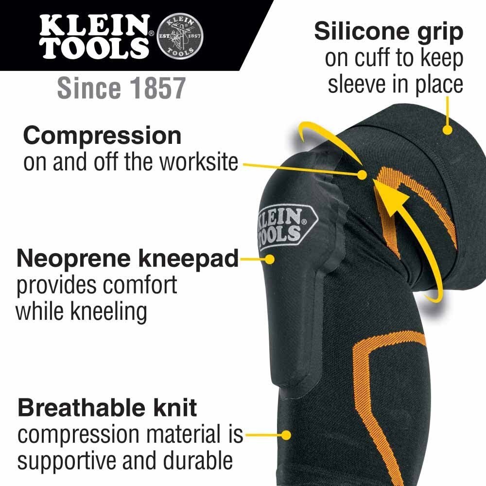 Klein 60624 Knee Pad Compression Sleeve L/XL