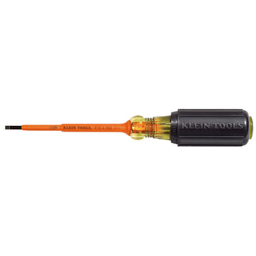 Klein Tools 612-4-INS Insulated 1/8" Slotted Screwdriver, 4"