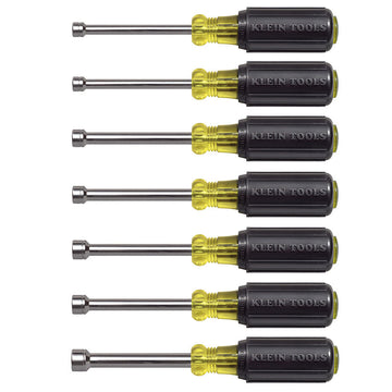 Klein 65160 Metric Nut Driver Set, 3" Shafts, 7-Piece