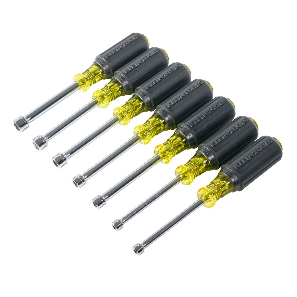 Klein 65160 Metric Nut Driver Set, 3" Shafts, 7-Piece
