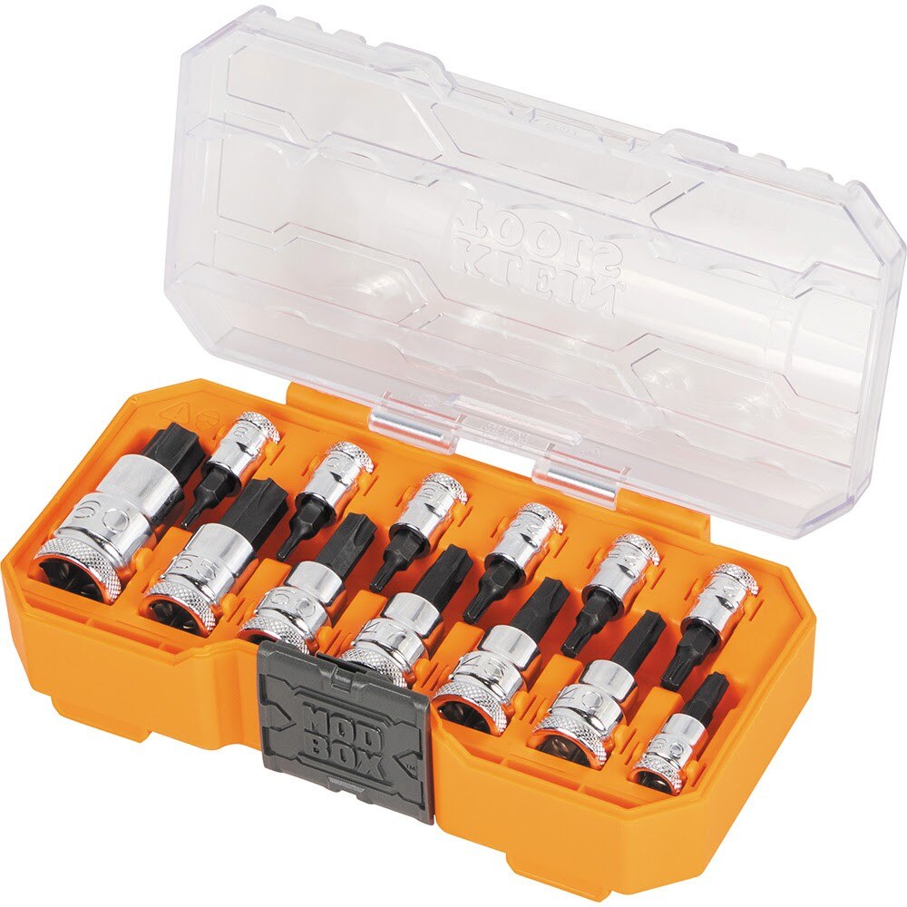Klein 65213TX Knurled TORX Bit Socket Set, 13-Piece