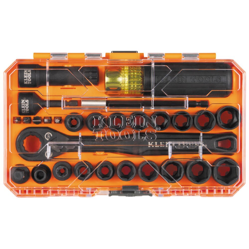 Klein 65400KNECT KNECT Essential Pass Through Impact Socket Set, SAE,