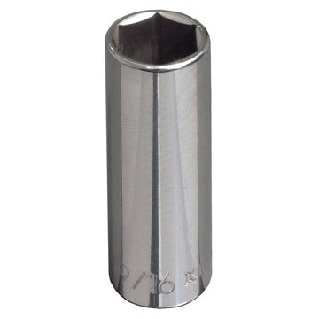 Klein Tools 65715 11/16" Deep 6 Point Socket, 3/8" Drive