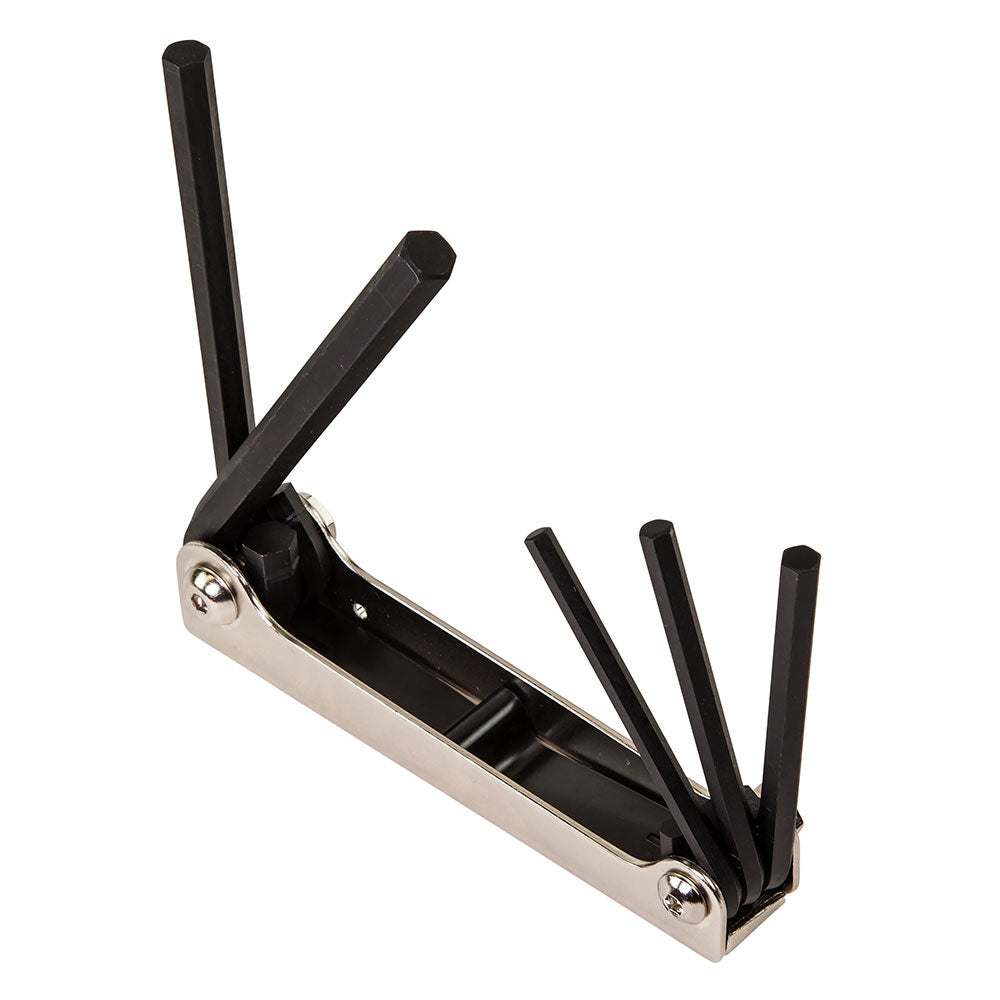Klein 70579 Folding Hex Key Set, 5", SAE, 5-Piece