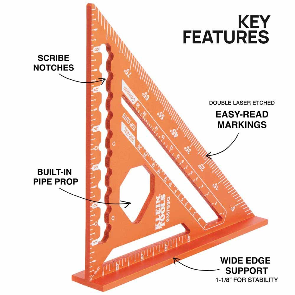 Klein 9357SSQ Rafter Square, 7-Inch