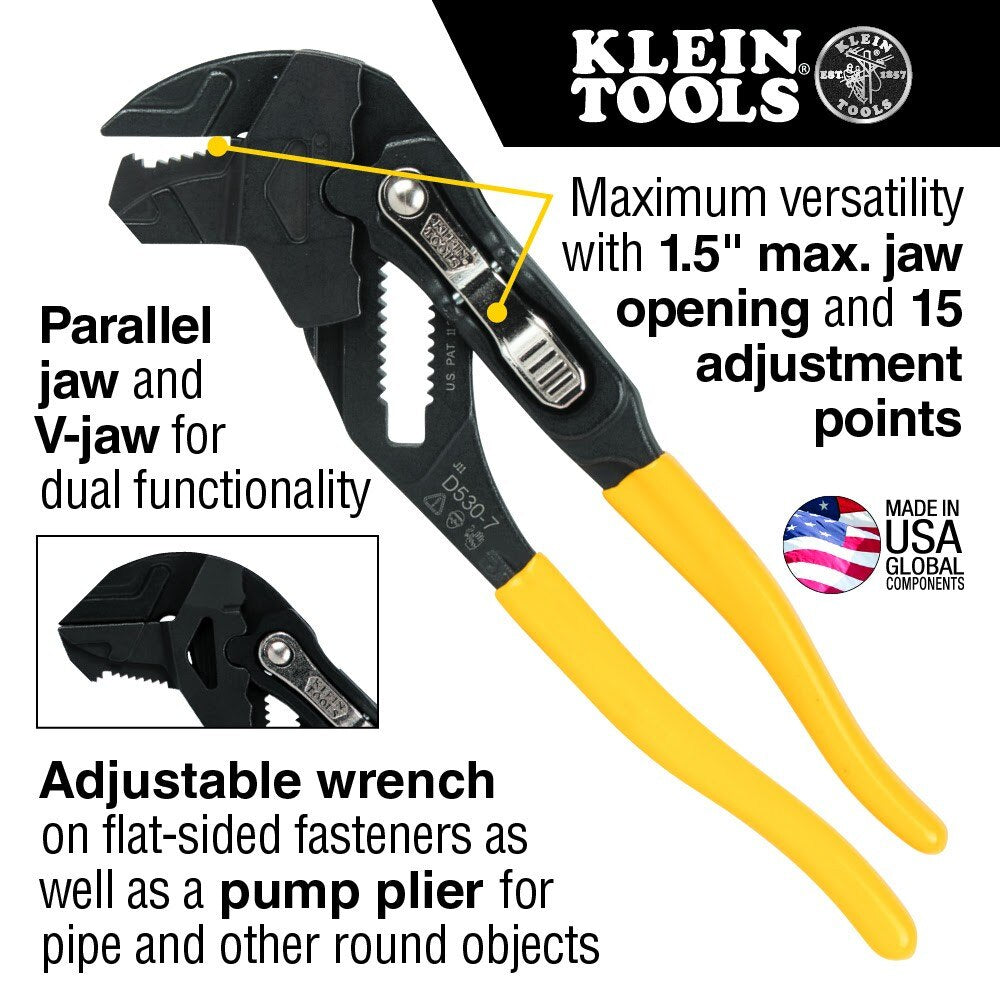 Klein D5307 Plier Wrench, 7"