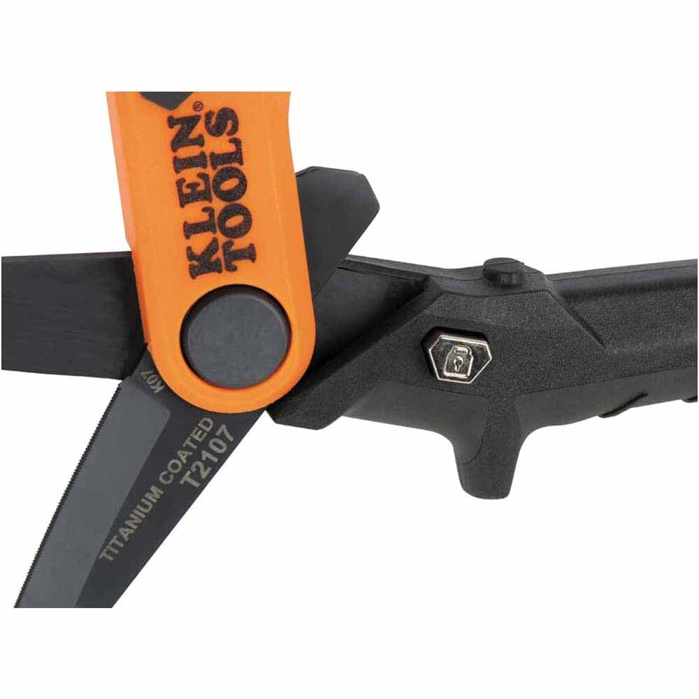 Klein T2107 Compact Titanium-Coated Utility Shears, 7-Inch