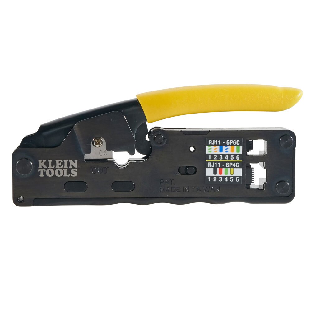 Klein Tools VDV226-107 Compact Ratcheting Modular Crimper / Stripper RJ11, RJ12, RJ45