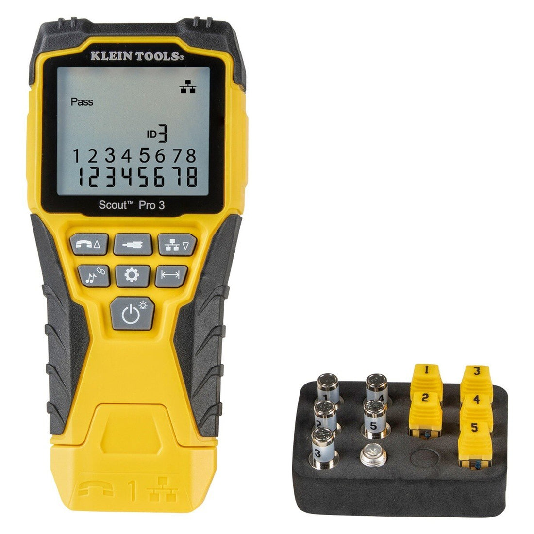 Klein Tools VDV501851 Ethernet Cable Tester Kit with Scout Pro 3 Tester, Remotes and Adapter (Starter Kit)