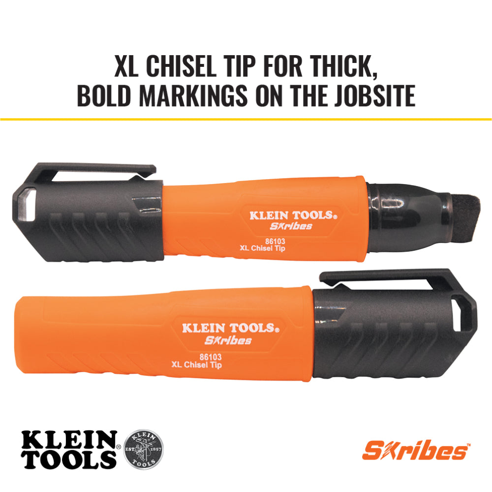 Klein 86103 Skribes Chisel Tip Permanent Marker, XL