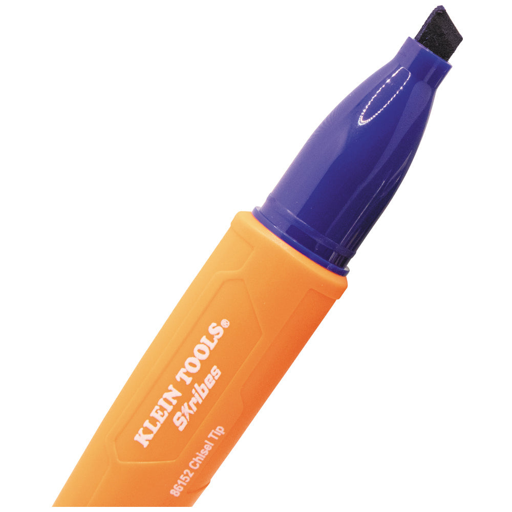 Klein 861923 Skribes Chisel Tip Permanent Markers, Multi-Color, 3-Piece
