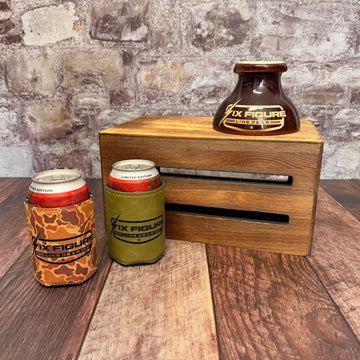 Leather Six Figure Line Gear Koozie