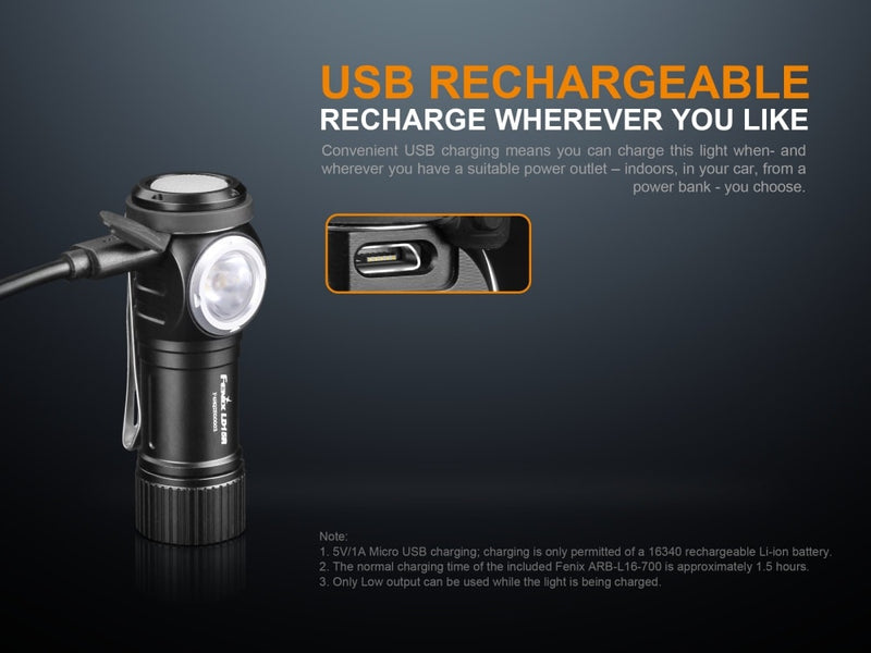 Load image into Gallery viewer, Right-Angled Rechargeable LED Flashlight - LD15R
