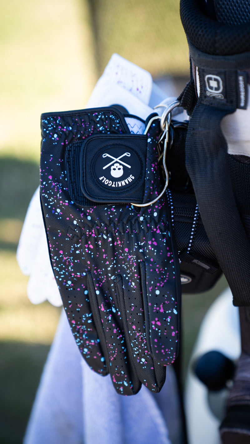 Load image into Gallery viewer, Black Paint Splatter Golf Glove
