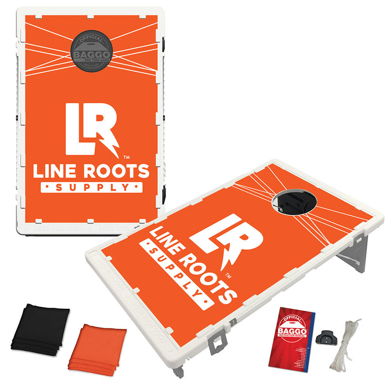 Load image into Gallery viewer, Line Roots Supply Orange Portable 2x3 Cornhole Bean Bag Toss Baggo Game
