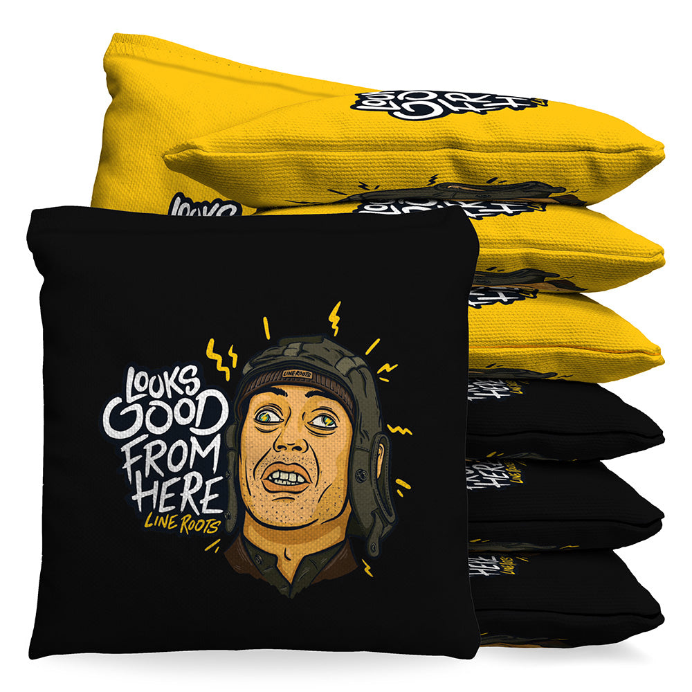Line Roots Looks Good From Here Cornhole Bean Bag Toss Bags Set (set of 8)