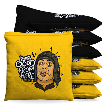 Line Roots Looks Good From Here Cornhole Bean Bag Toss Bags Set (set of 8)