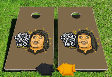 Line Roots Looks Good From Here Pro Cornhole Bean Bag Toss Game 24x48 with 8 Regulation 16oz Bags
