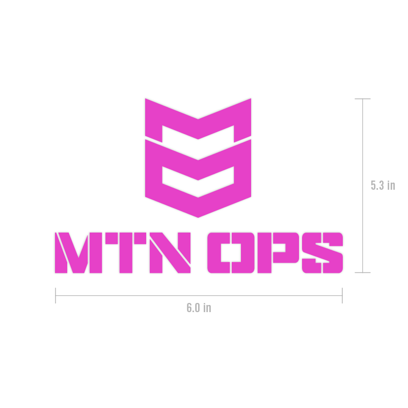 MTN OPS VINYL DECAL - Pink
