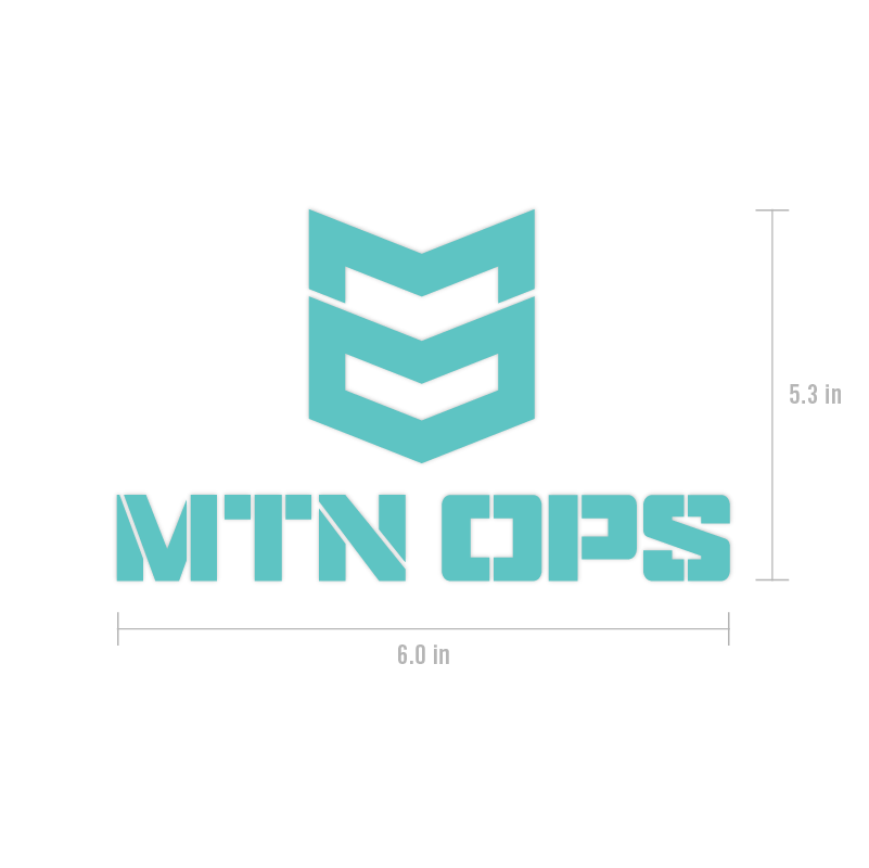 MTN OPS VINYL DECAL - Teal