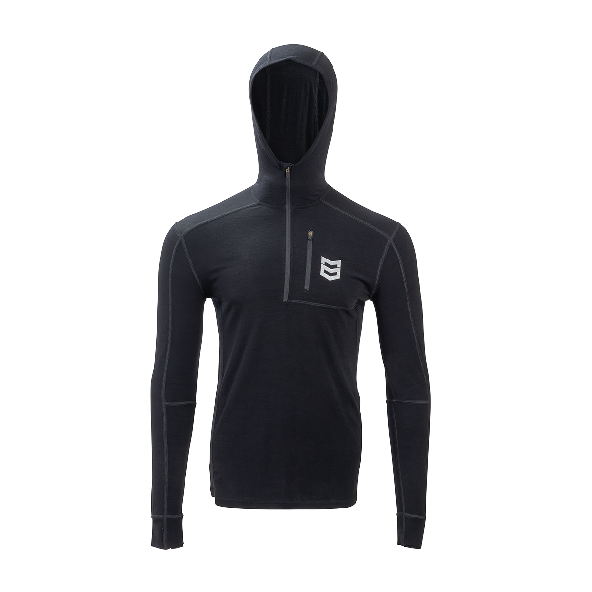 BATTLEGROUND MERINO HOODIE 260G - Black / XXL