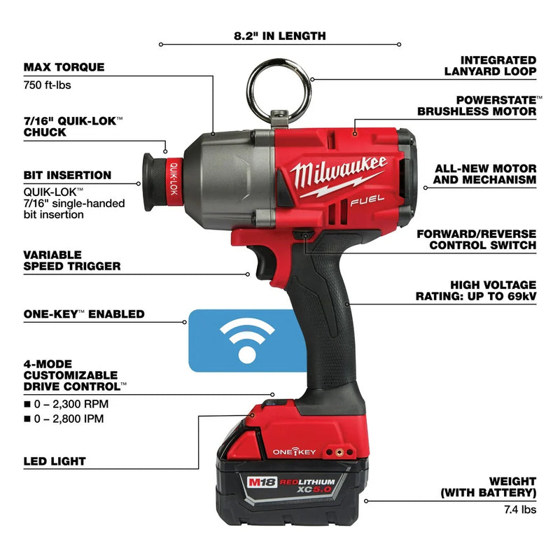 Load image into Gallery viewer, M18 FUEL 7/16&quot; Hex Utility HTIW w/ ONE-KEY Kit
