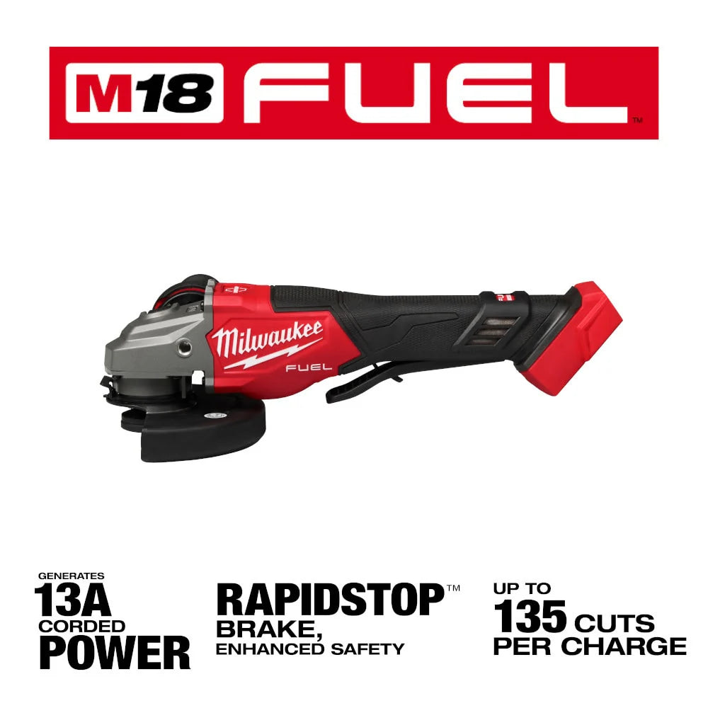 M18 FUEL 4-1/2"-6" Braking Grinder, Paddle Switch