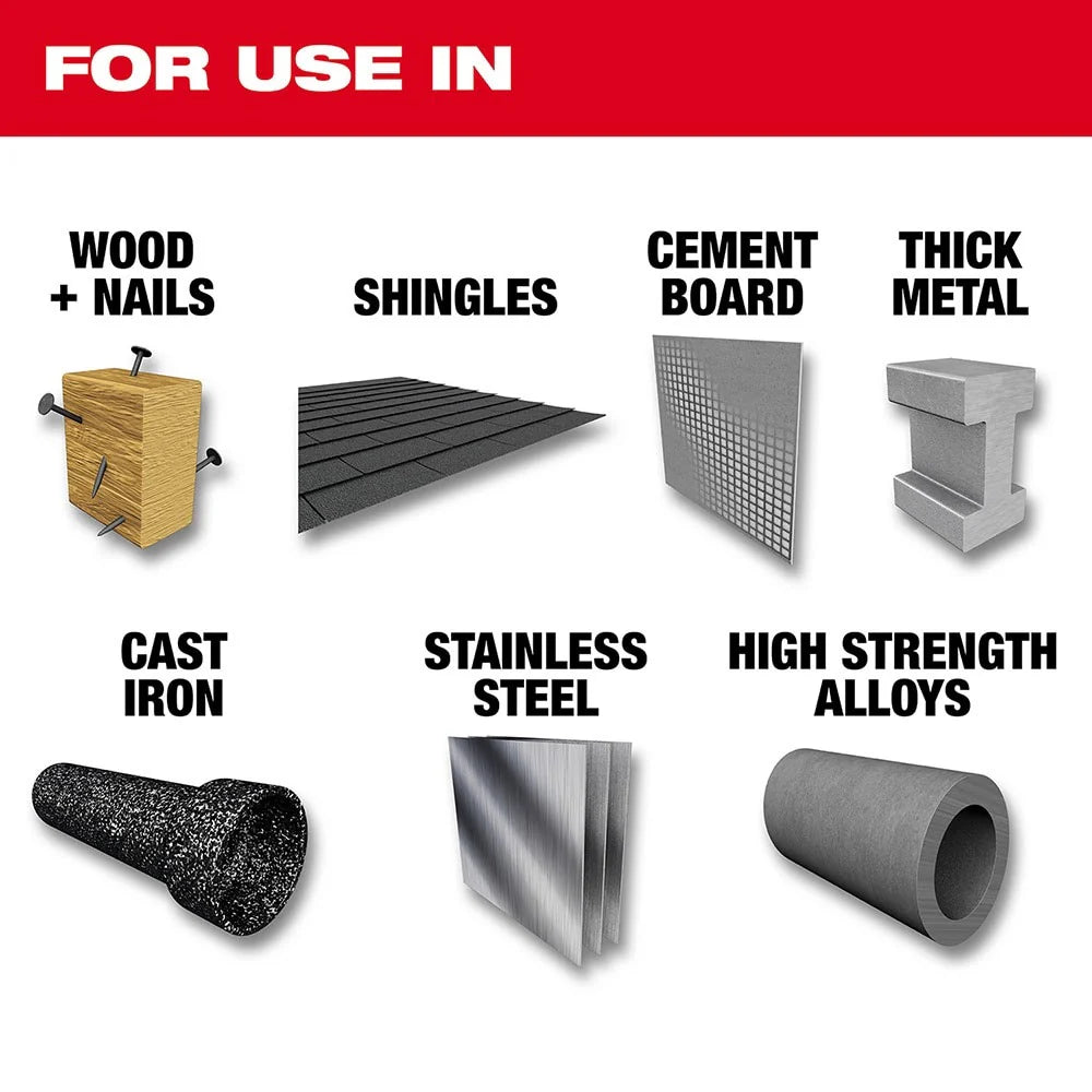 5PC Wood and Metal Cutting Carbide Teeth SAWZALL® Blade Set