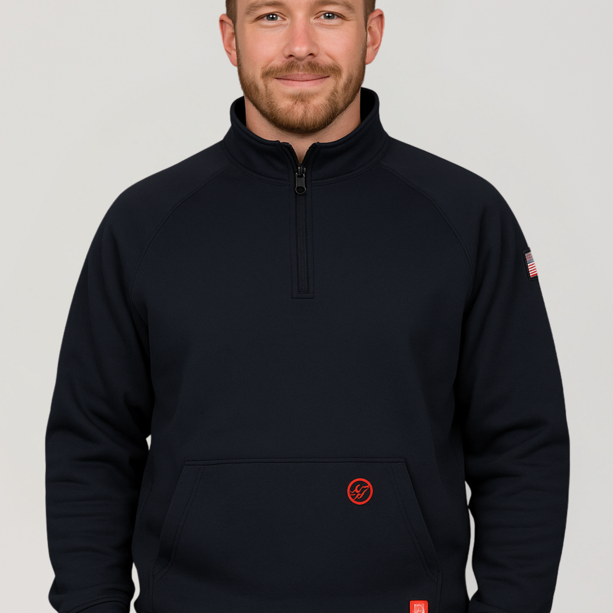 NKE FR 1/4 ZIP SWEATSHIRT - NAVY