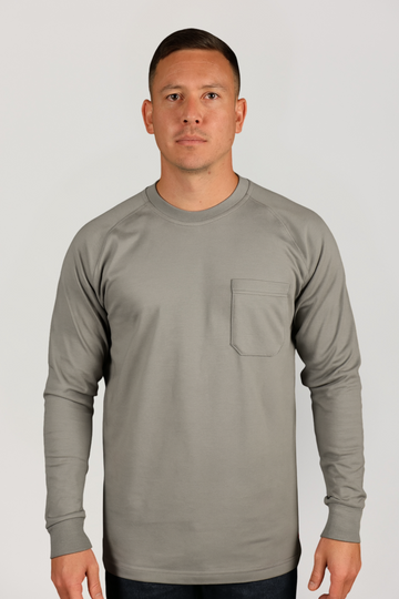 NKE FR LONG SLEEVE T-SHIRT - GREY