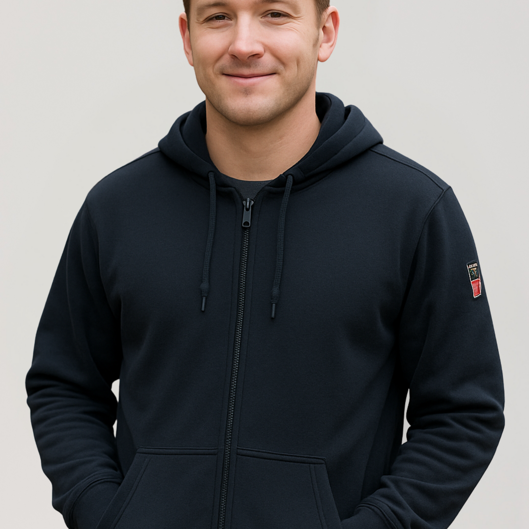 NKE FR FULL ZIPPER HOODIE - NAVY