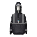Neilsen FR/ARC Rated Hi-Vis Black Softshell Fleece Hoodie made with PYRAD® WINDSTOPPER® Fabric by GORE-TEX LABS