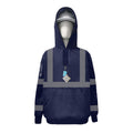 Neilsen FR/ARC Rated Hi-Vis Navy Softshell Fleece Hoodie made with PYRAD® WINDSTOPPER® Fabric by GORE-TEX LABS