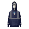 Neilsen FR/ARC Rated Hi-Vis Navy Softshell Fleece Hoodie made with PYRAD® WINDSTOPPER® Fabric by GORE-TEX LABS
