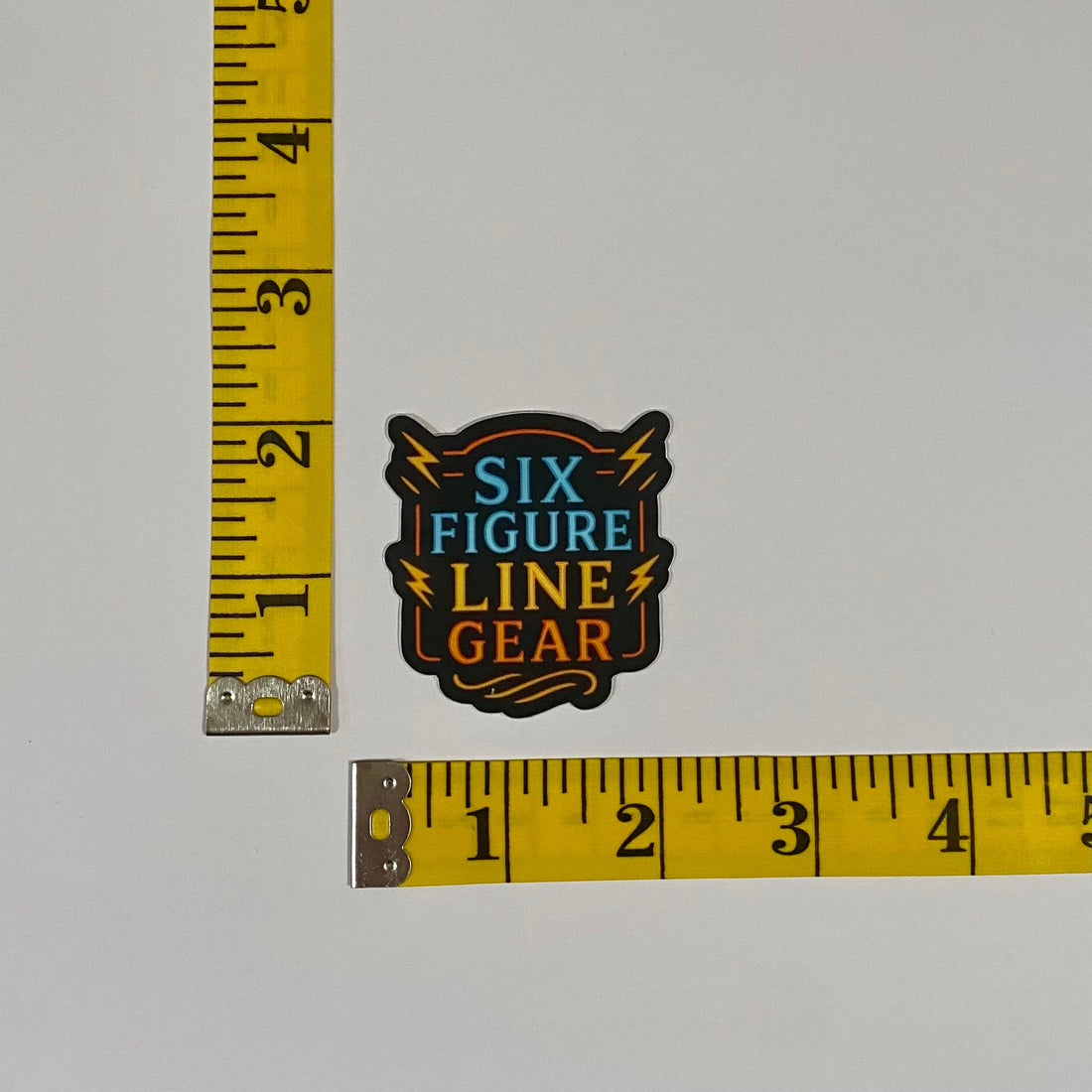 Neon Six Figure Line Gear Sticker