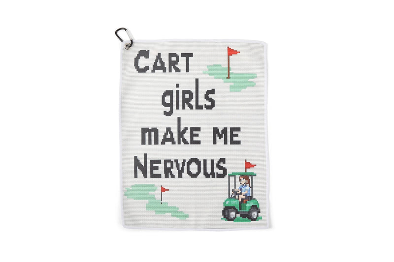 Load image into Gallery viewer, Cart Girls Make Me Nervous Golf Towel
