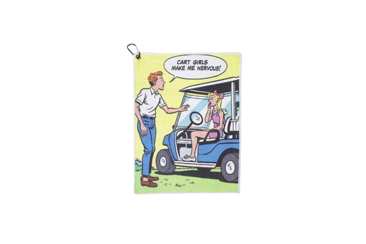 Cart Girls Make Me Nervous Retro Comic Towel