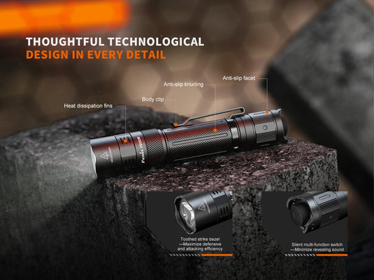 Rechargeable Silent Switch LED Flashlight - PD32R