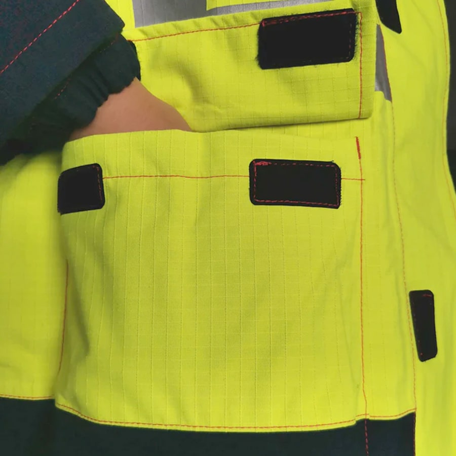 PRO ARC FR/ARC CAT 3  -60 Arctic Thermal Protection  High Visibility Rainwear/Outerwear Coat Yellow/Navy