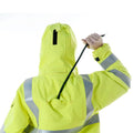 PRO ARC FR/ARC CAT 3 Breathable High Visibility Rainwear Bomber Jacket Yellow/Navy