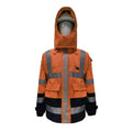 PRO ARC FR/ARC CAT 3 Breathable High Visibility Rainwear Women Coat Orange/Navy