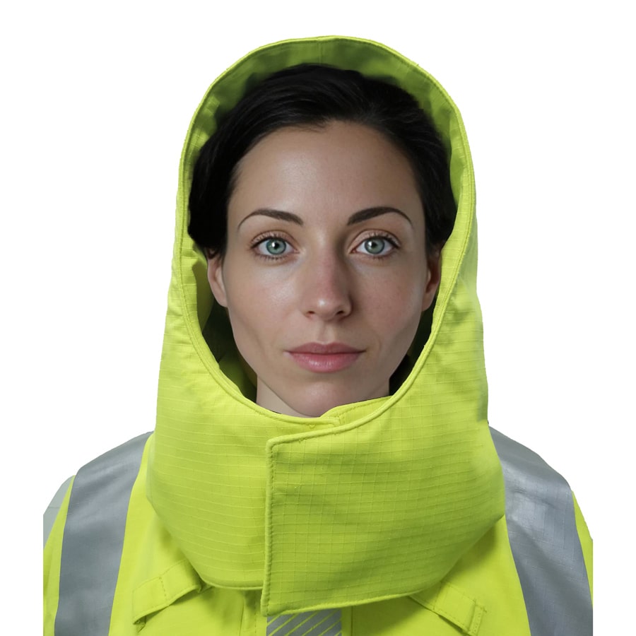 PRO ARC FR/ARC CAT 3 Breathable High Visibility Rainwear Women Coat Yellow/Navy