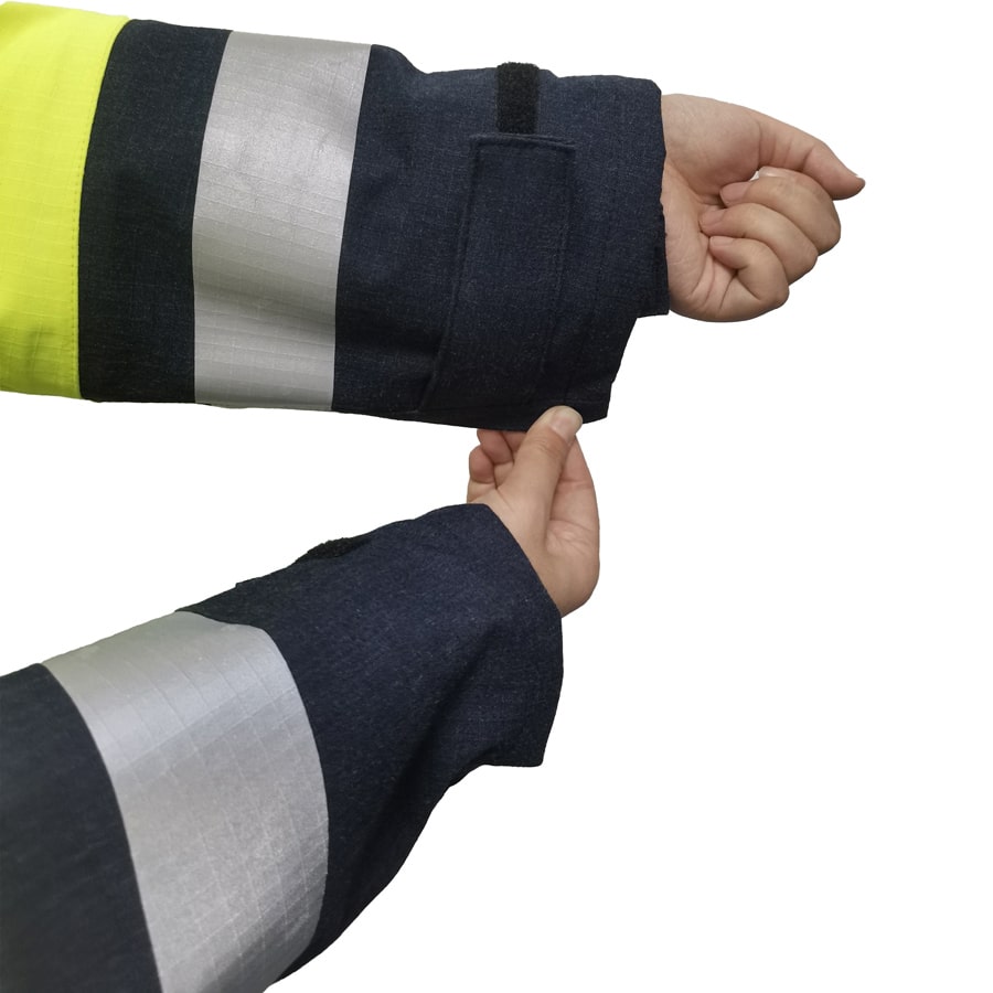 PRO ARC FR/ARC CAT 3 Breathable High Visibility Rainwear Women Coat Yellow/Navy