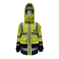 PRO ARC FR/ARC CAT 3 Breathable High Visibility Rainwear Women Coat Yellow/Navy