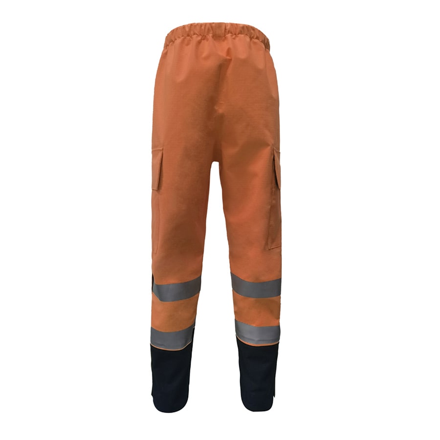 PRO ARC FR/ARC CAT 3 Breathable High Visibility Rainwear Over Women Trouser Orange/Navy