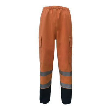 PRO ARC FR/ARC CAT 3 Breathable High Visibility Rainwear Over Women Trouser Orange/Navy