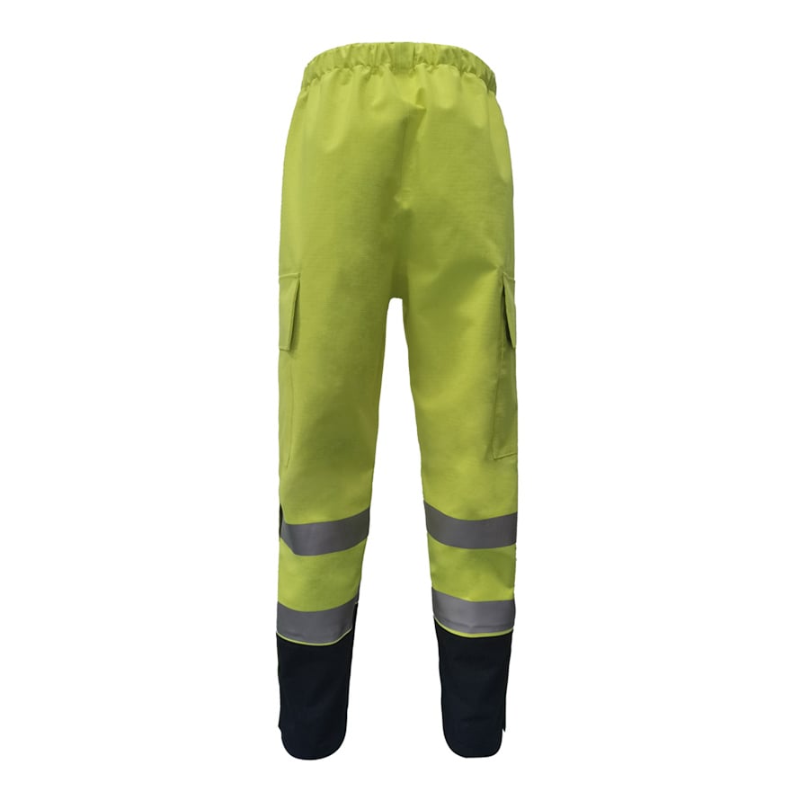 PRO ARC FR/ARC CAT 3 Breathable High Visibility Rainwear Over Women Trouser Yellow/Navy