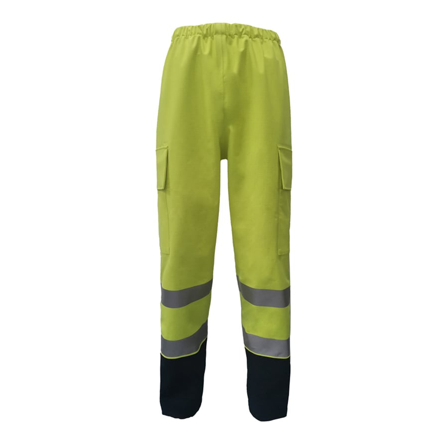 PRO ARC FR/ARC CAT 3 Breathable High Visibility Rainwear Over Women Trouser Yellow/Navy